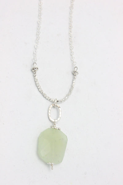Prehnite Green Semi-precious stone Necklace  SOLD