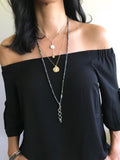 Molten Collection:  Mixed Metal Lariat Short Necklace