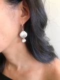 Molten Collection:  Bold Silver & Bronze Molten Earrings
