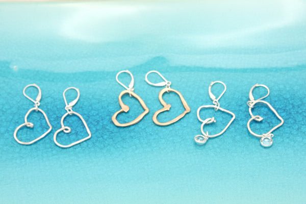 Bronze Open Heart Earrings