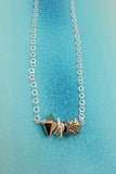 METAL GOLD Stacked Swarovski Short Necklace