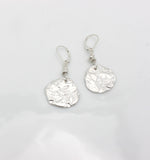 Fine Silver Random Leaf Freeform Earrings