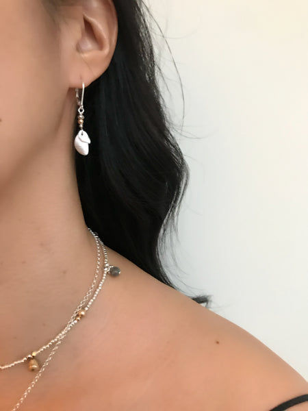 Athena Silver Olive Leaf Earrings