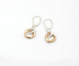 LINKS Collection - Bronze Petite Hoops with Sterling Silver Link
