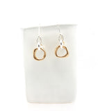 LINKS Collection - Bronze Petite Hoops with Sterling Silver Link