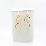 LINKS Collection - Entwined Petite Bronze Link Earrings