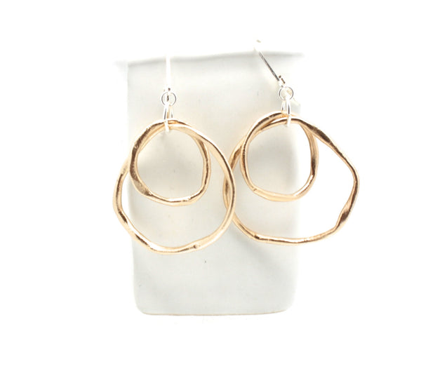 LINKS Collection - Large Layered Bronze Entwined Link Earrings