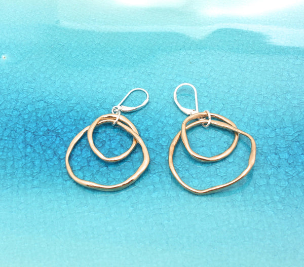 LINKS Collection - Large Layered Bronze Entwined Link Earrings