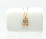 Petite Bronze XO Bar Necklace