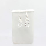 LINKS Collection - Petite Entwined Fine Silver Link Earrings