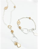 Pebble & Silver Link Bracelet