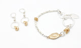 Pebble & Silver Link Bracelet