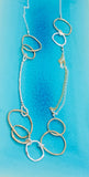 Bronze & Fine Silver Cloud Multi-Link Long Necklace