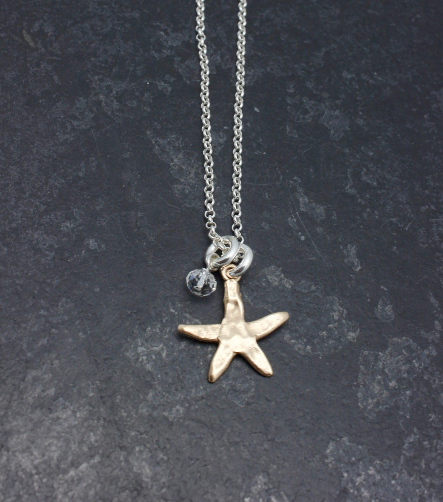 Starfish Bronze Pendant Necklace