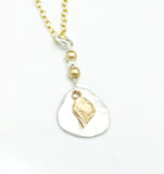 Arctic Blossoms:  Silver Aura Necklace - Long Version