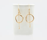 Arctic Blossoms: Bronze Link & Chain Earrings