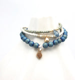 ARCTIC BLOSSOMS:  Sage & Bronze Bud Bracelet