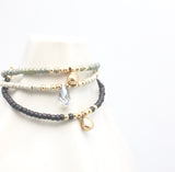 ARCTIC BLOSSOMS:  Sage & Bronze Bud Bracelet