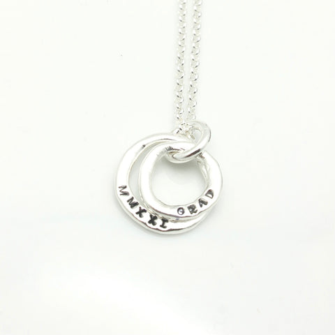 GRAD MMXXV (2025)  Collection: Two Silver Ring Necklace