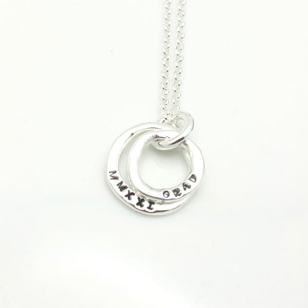 Two Silver Ring Necklace