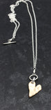 Random Heart Necklace Worn 2 Ways