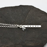 1 Short Bar - 3mm Sterling Silver Vertical Pendant Necklace