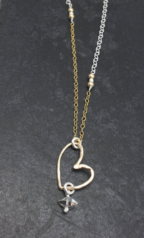 Choose Love Bronze Heart Necklace