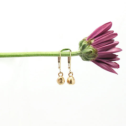 Arctic Blossoms: Petite Bronze Bud Earrings