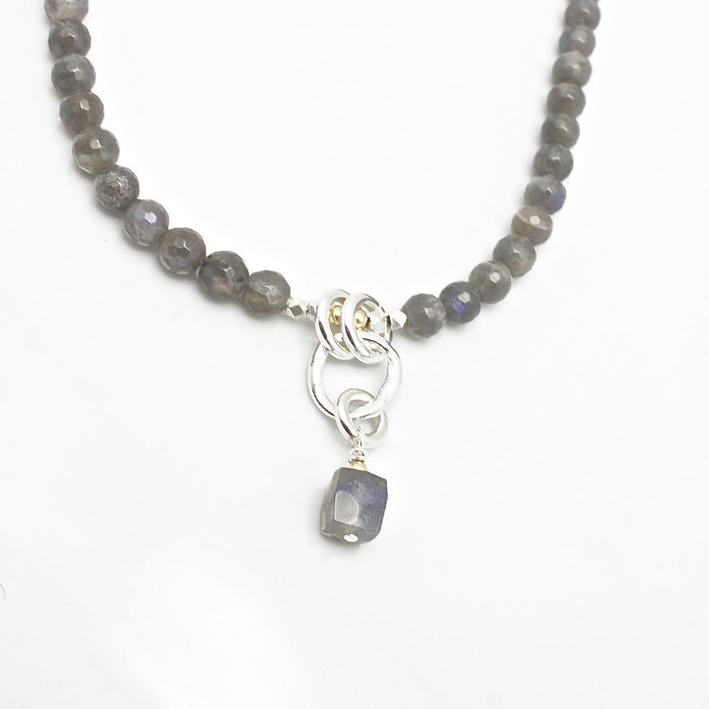Molten Collection:  Labradorite Short Beaded Necklace