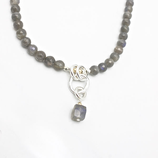 Molten Collection:  Labradorite Short Beaded Necklace