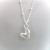 LOVE Freeform Silver Heart Necklace - No Cubic Zirconia