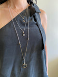 Pendulum Collection:  Long Mixed Metal Pendulum Necklace