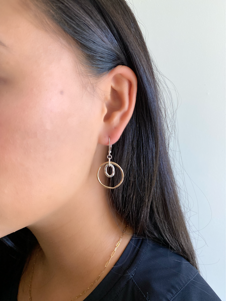 Bold Bronze Pendulum Earrings