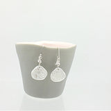 Fine Silver Etched Dandelion Earrings