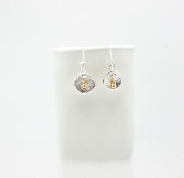 Arctic Blossoms:  Gold Bead Aura Earrings