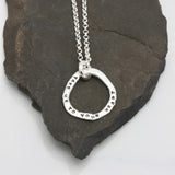 Freeform Fine Silver Open Link Personalized Necklace