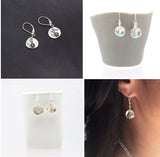 Arctic Blossoms:  Gold Bead Aura Earrings