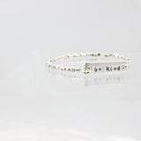 Rectangle Pendant & Fine Silver Stretch Bracelet
