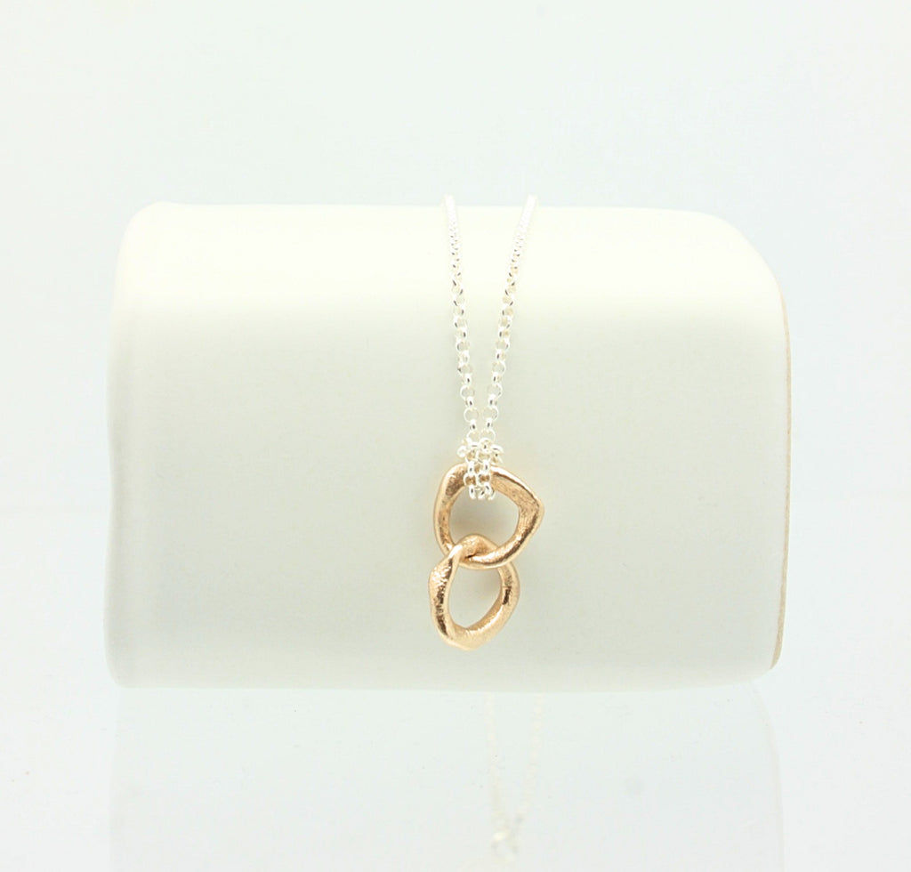 Entwined Petite Bronze Link Necklace