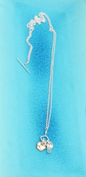 Lava Form Collection:  Wai Aquamarine Cluster Necklace