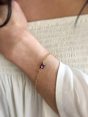 Cubist Collection:  Garnet Bracelet