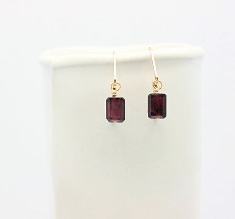 Cubist Collection:  Garnet Earrings