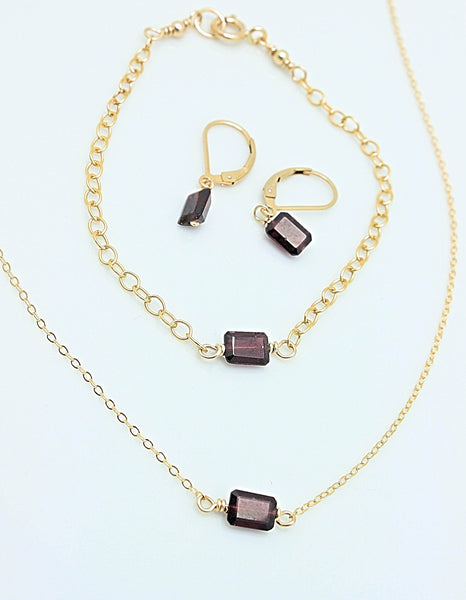 Cubist Collection:  Garnet Bracelet