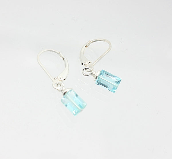Cubist Collection: Blue Topaz Earrings