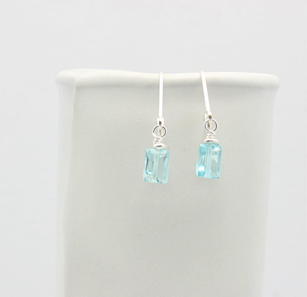 Cubist Collection: Blue Topaz Earrings