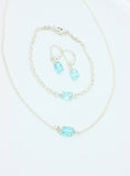 Cubist Collection: Blue Topaz Earrings