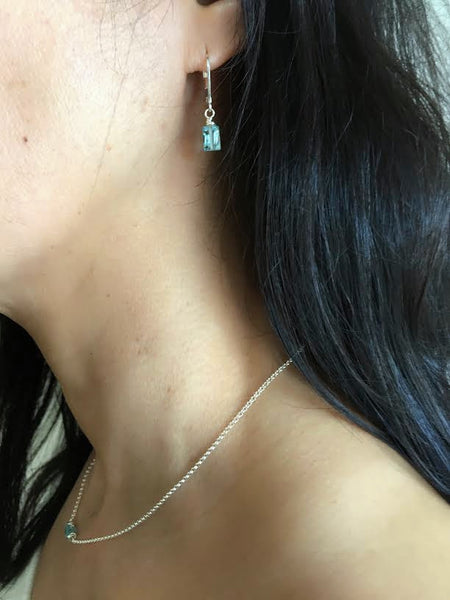 Cubist Collection: Blue Topaz Earrings