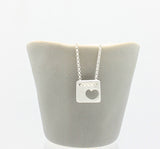 Fine Silver Petite Heart Earrings