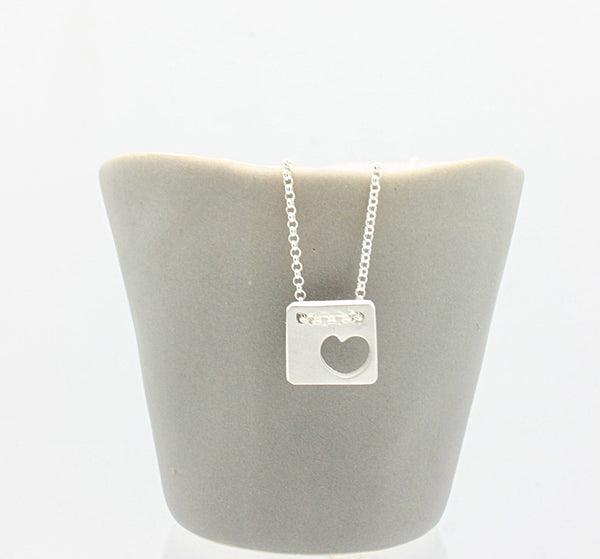 Fine Silver Petite Heart Earrings