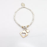 HEART COLLECTION:  BRONZE CUTOUT HEART NECKLACE - GOLD CHAIN